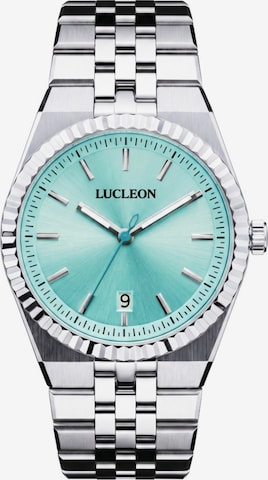 Lucleon Analog Watch 'Flute' in Silver: front