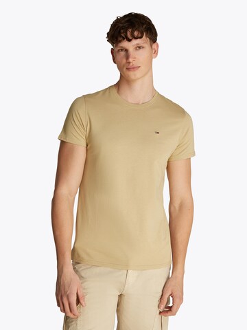 Tommy Jeans Koszulka w kolorze beżowy: przód