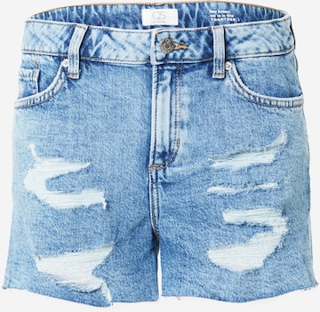 QS Regular Jeans in Blauw: voorkant