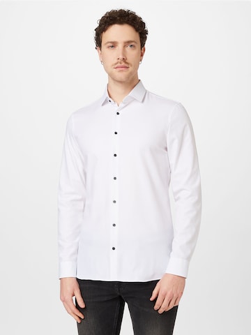 OLYMP - Ajuste estrecho Camisa en blanco: frente