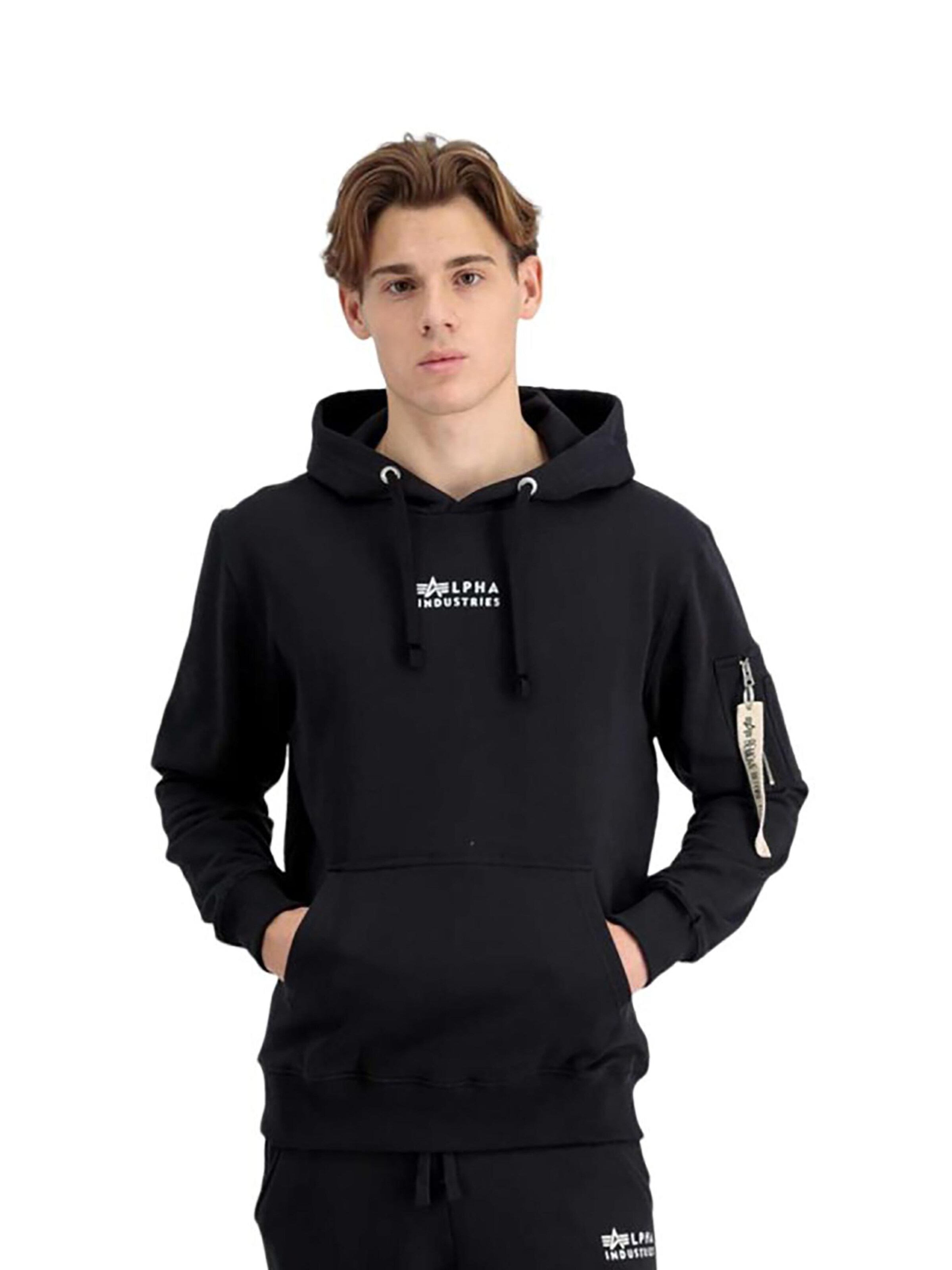 ALPHA INDUSTRIES Sweatshirt 'Organics EMB' in Black
