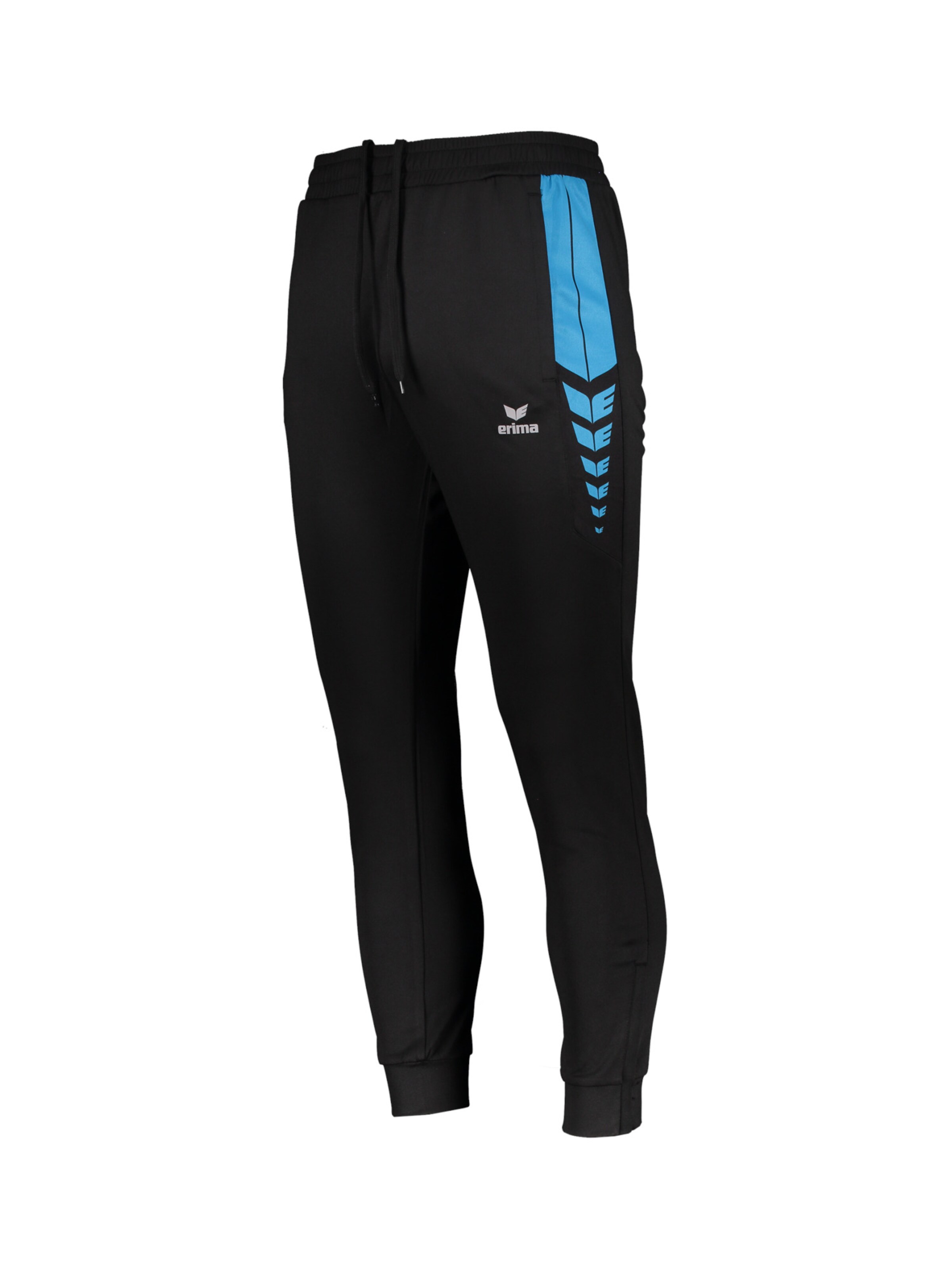 ERIMA Slim fit Workout Pants in Black: front