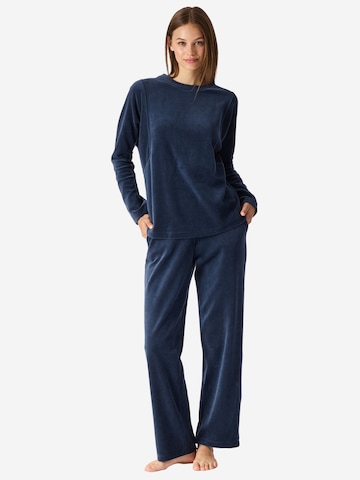 Pyjama ' Casual Velour ' SCHIESSER en bleu