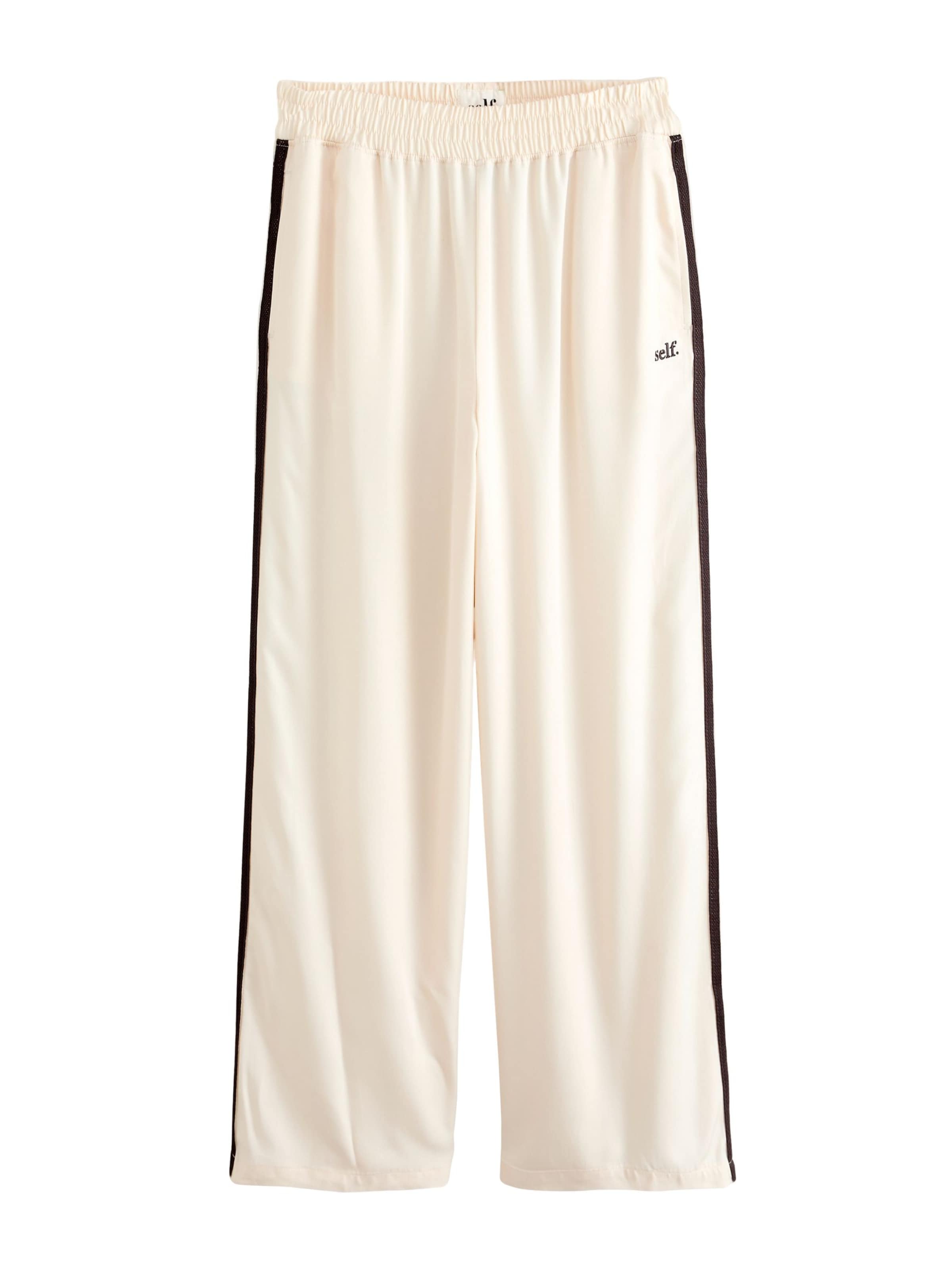 Wide leg Pantaloni di self. in beige: frontale