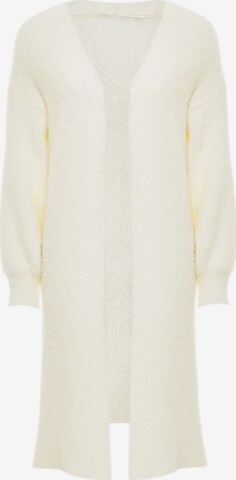 caneva Knit Cardigan in White: front