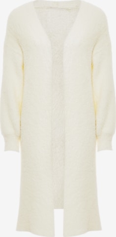 caneva Knit Cardigan in White: front