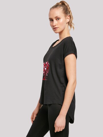 F4NT4STIC Shirt 'Herz Baum Aquarell Druck' in Black