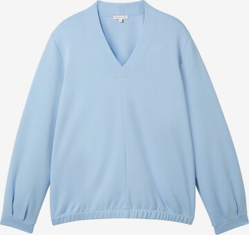 Tom Tailor Women +Sweater majica 'Scuba' - plava boja: prednji dio