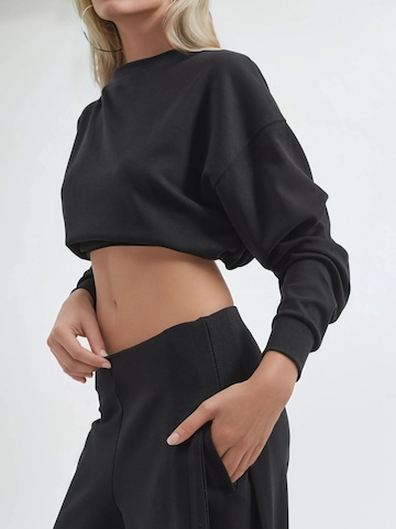 Busem Wide leg Broek in Zwart