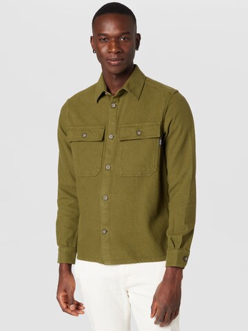 Only & Sons Regular fit Button Up Shirt 'Scott' in Green: front