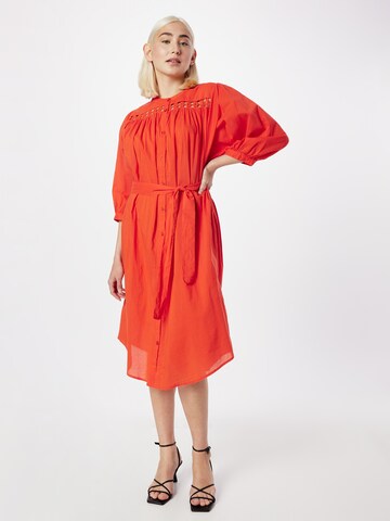 Summum Shirt Dress in Orange: front