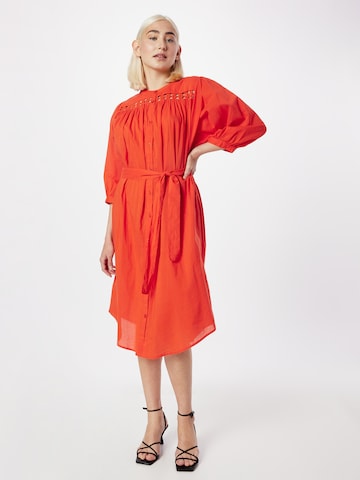 Robe-chemise Summum en orange : devant
