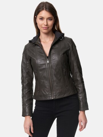 Tazzio Between-Season Jacket 'F503' in Green: front