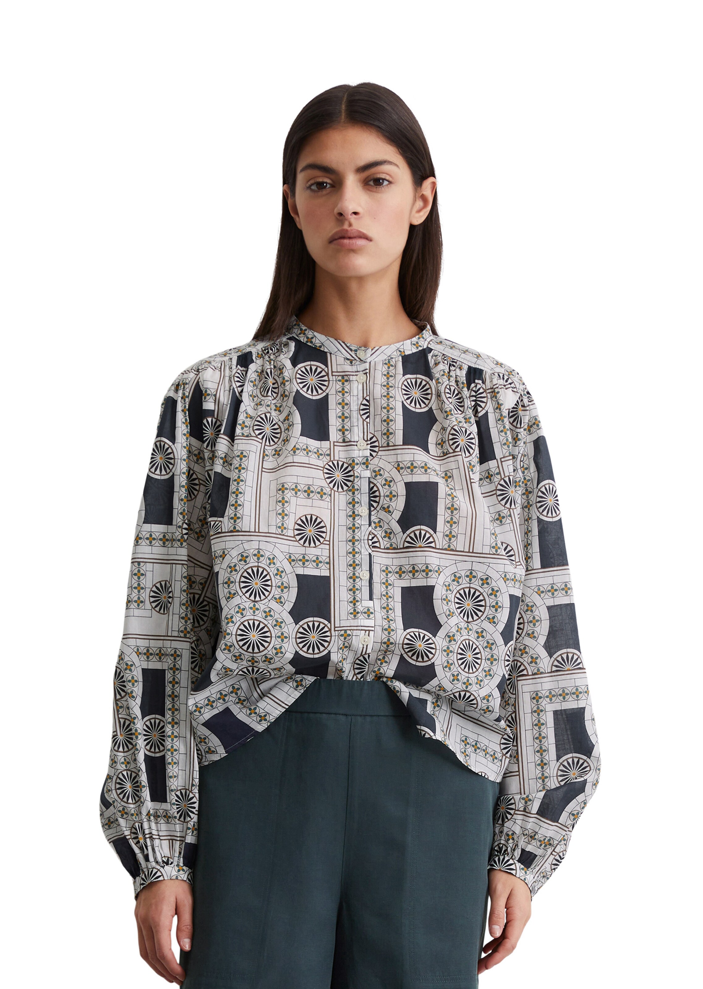 Marc O'Polo Blouse in Grey: front