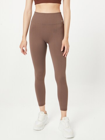 aim'n Skinny Sportbroek in Bruin: voorkant