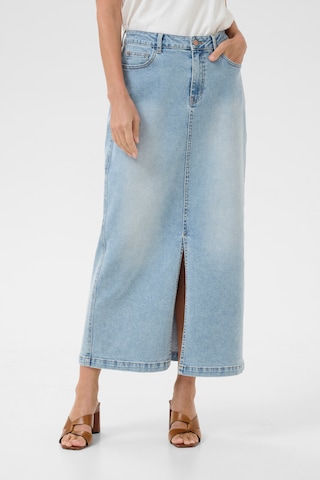 Cream Skirt in Blue: front