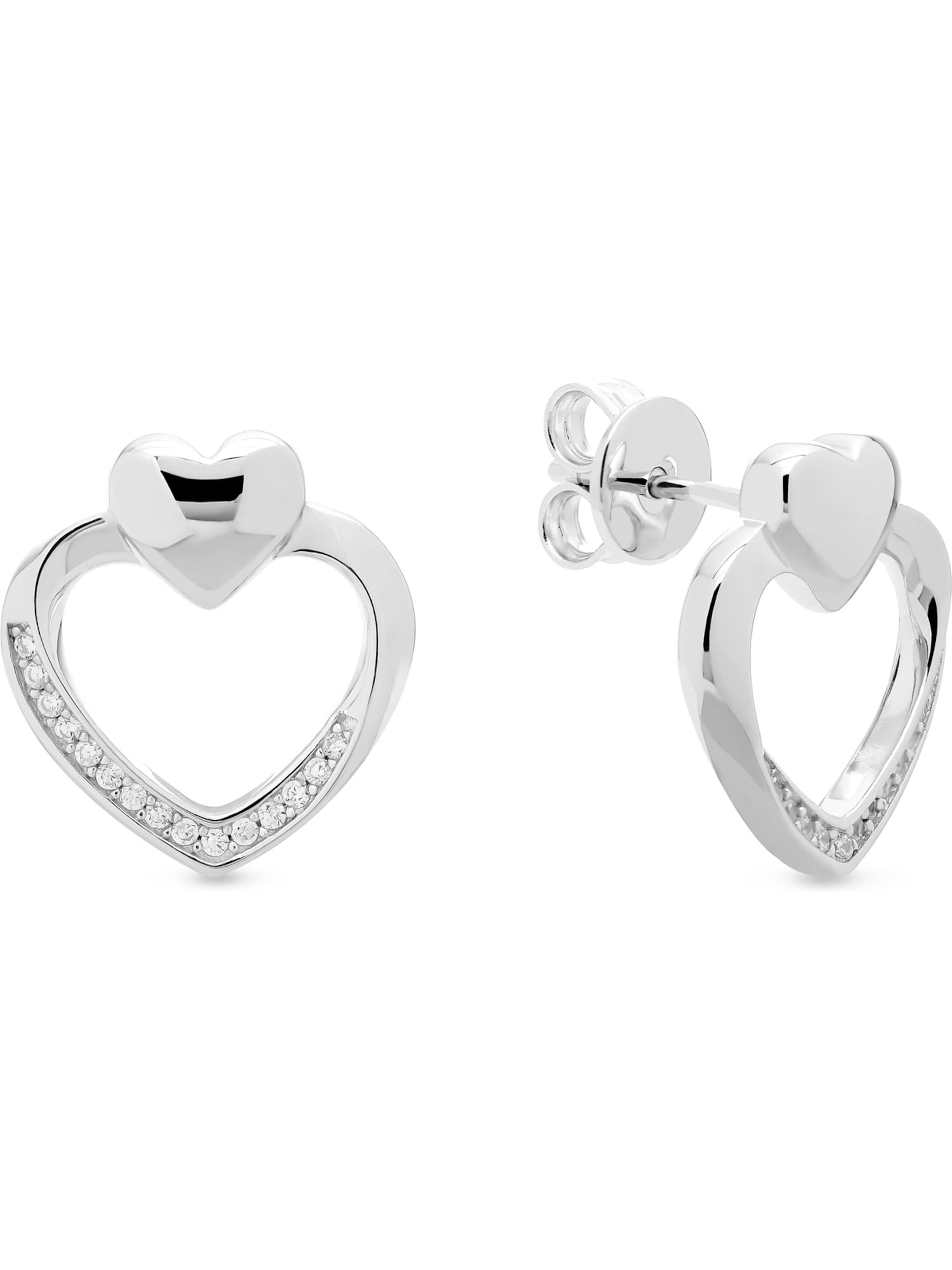 JETTE Earrings in Silver / Transparent, Item view