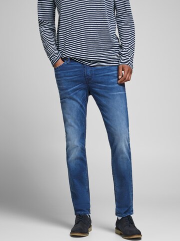 JACK & JONES Slimfit Jeans 'Tim' in Blauw: voorkant