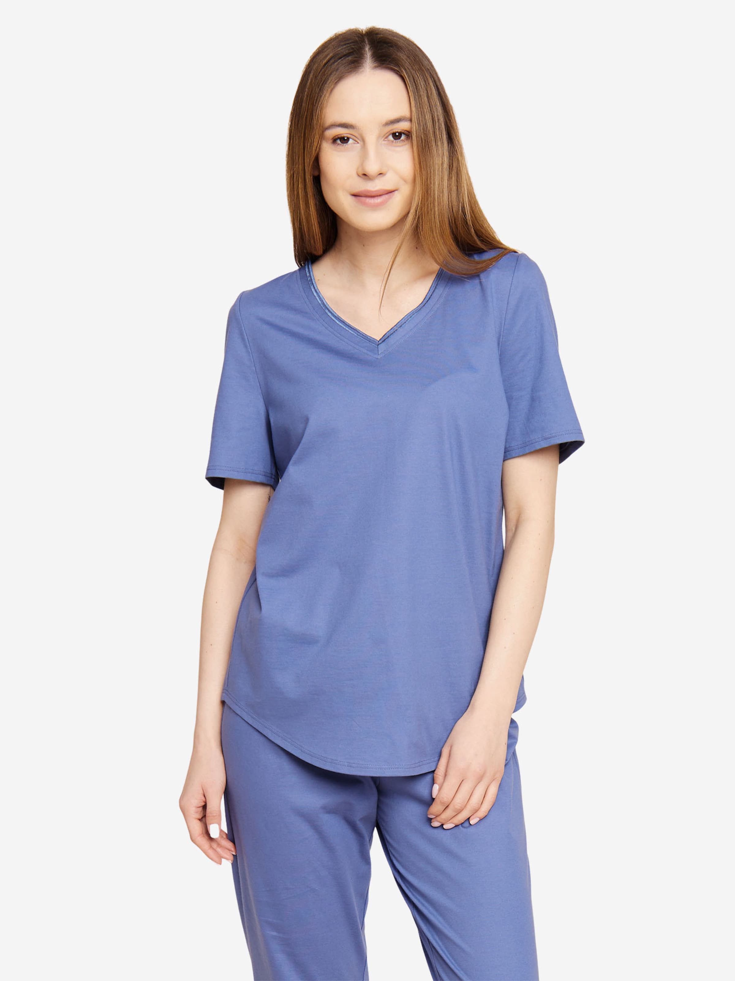 Chemise de nuit ' Basic ' Rösch en bleu : devant
