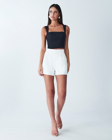 BWLDR Regular Pleat-front trousers 'Adrew' in White