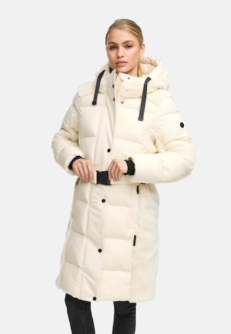 NAVAHOO Wintermantel in Wit: voorkant