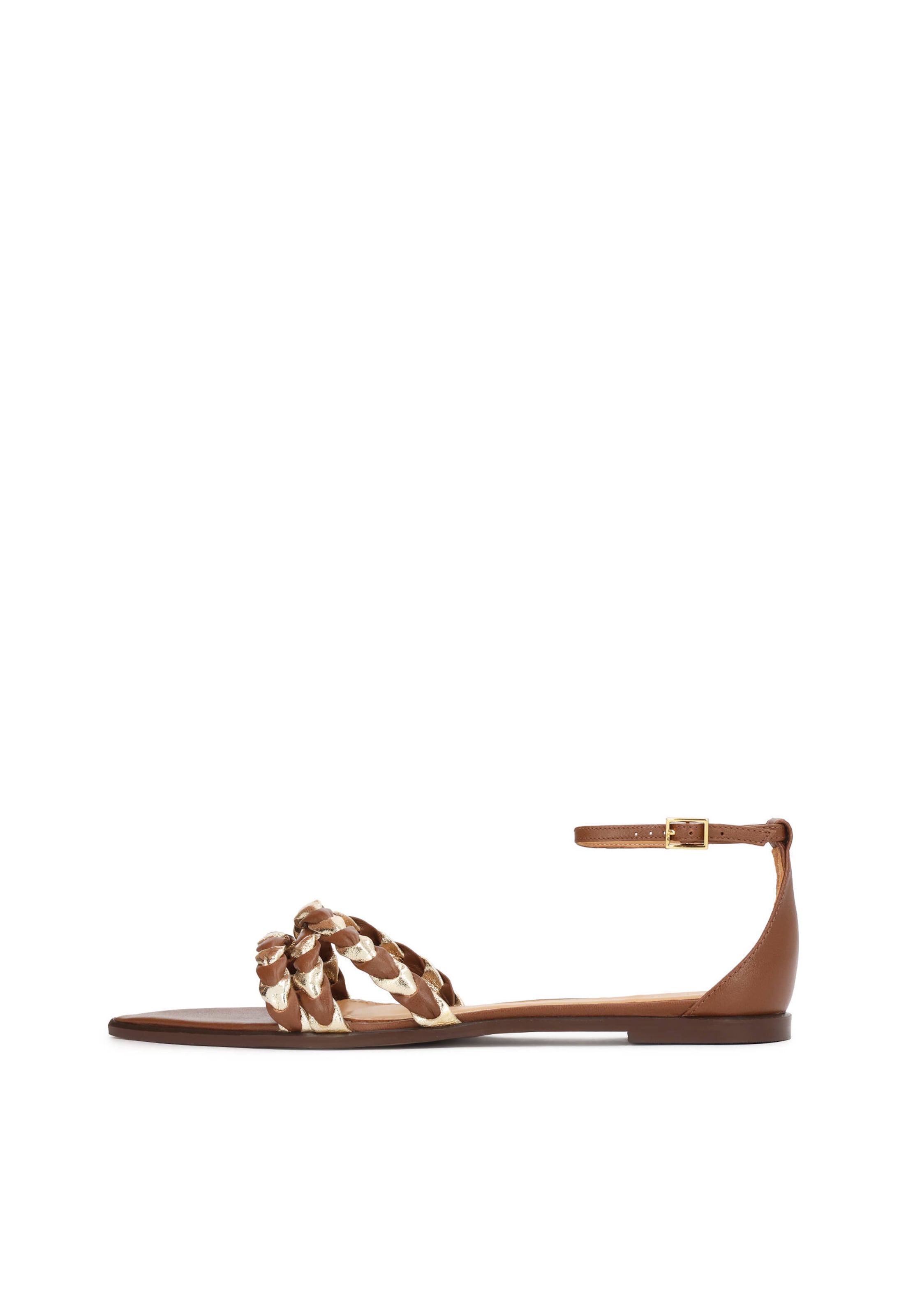 ruda Kazar Basutės su dirželiais: priekis