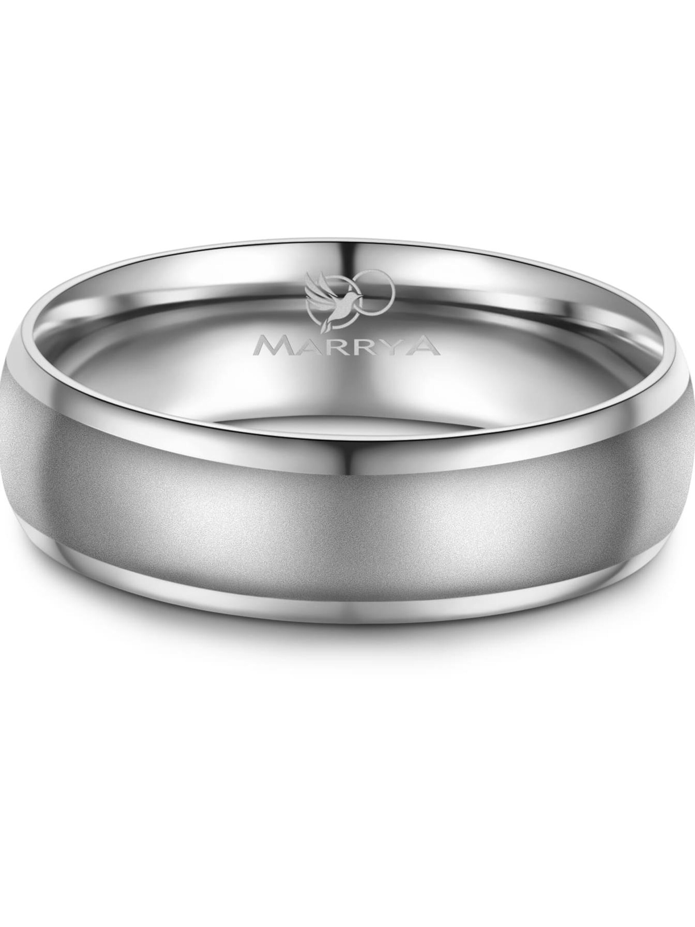 Anello 'MARRYA ES-13 Ehering aus Edelstahl - Silberfarben' di MARRYA in grigio