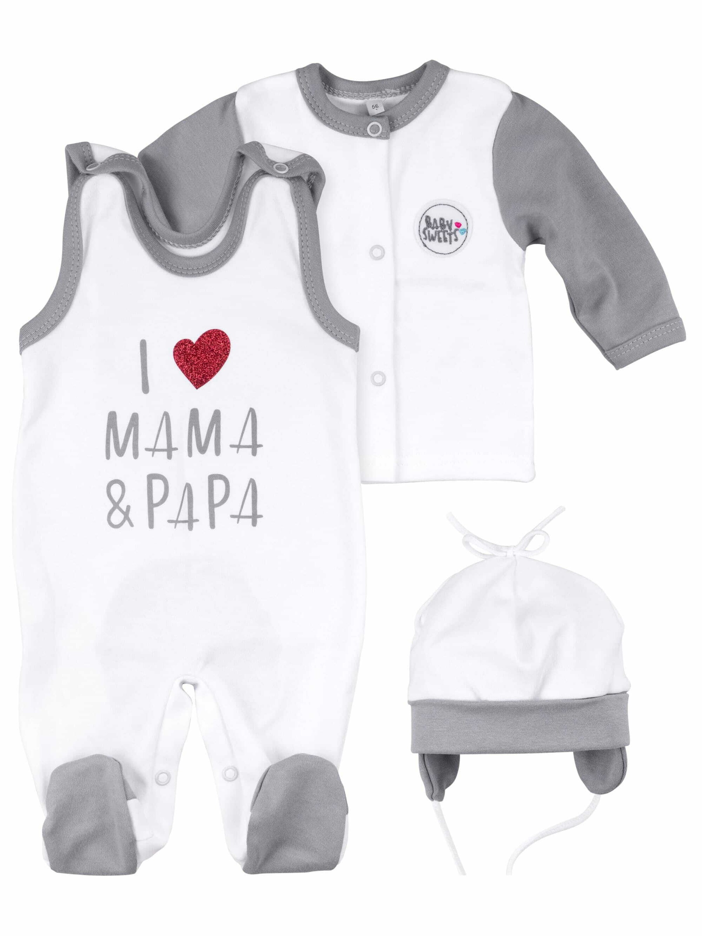 Baby Sweets Set 'I love Mama & Papa' in White
