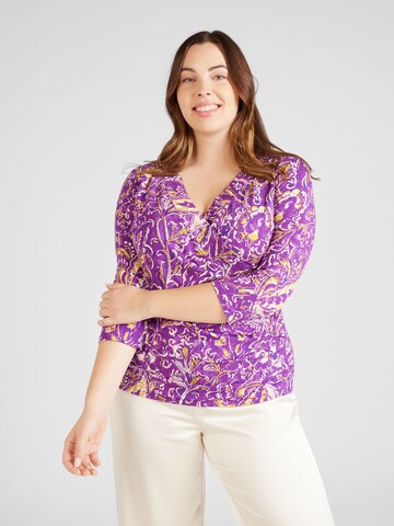Lauren Ralph Lauren Plus Shirt 'ALAYJA' in Lila: Vorderseite