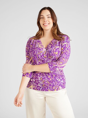 Lauren Ralph Lauren Plus Shirt 'ALAYJA' in Lila: predná strana