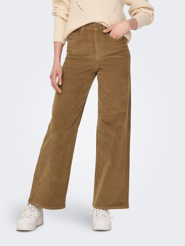 ONLY Loose fit Pants 'Hope' in Brown: front
