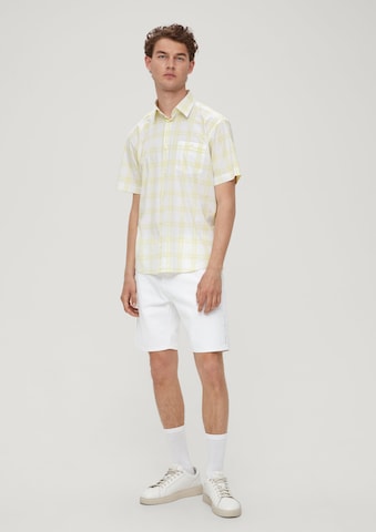 s.Oliver Regular fit Button Up Shirt in White