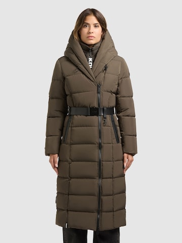 khujo Winterjas 'Janessa' in Groen: voorkant