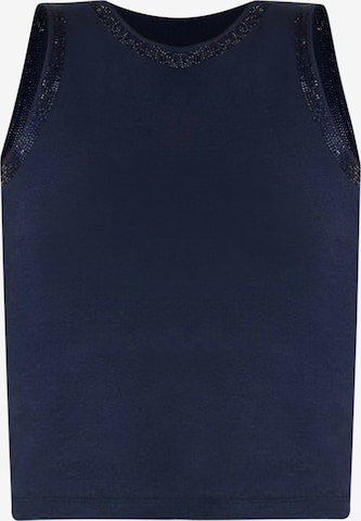 No Matter What Top in Blue: front