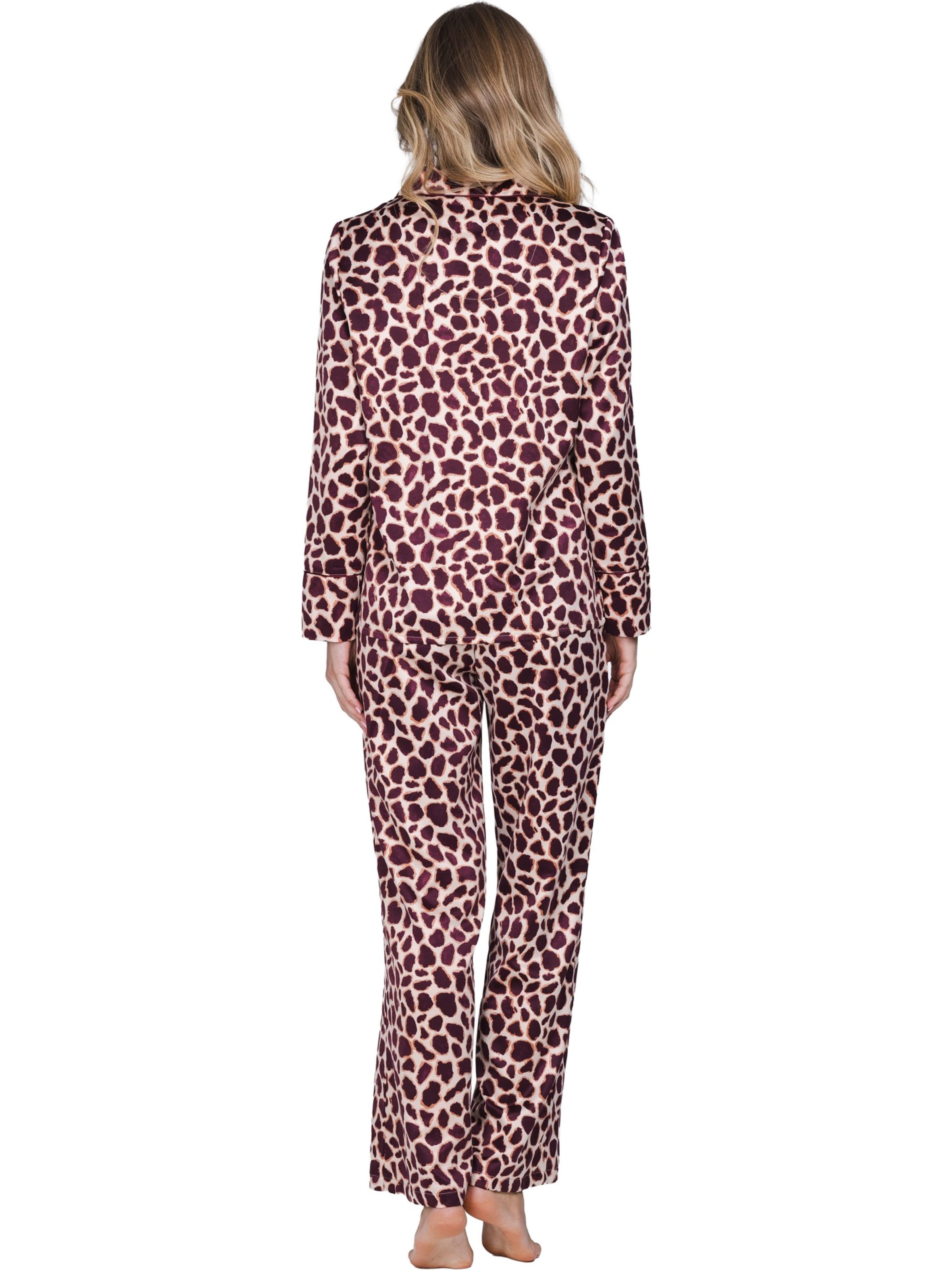 Pastunette Pyjama 'Premium - Satin Wild' in Lila