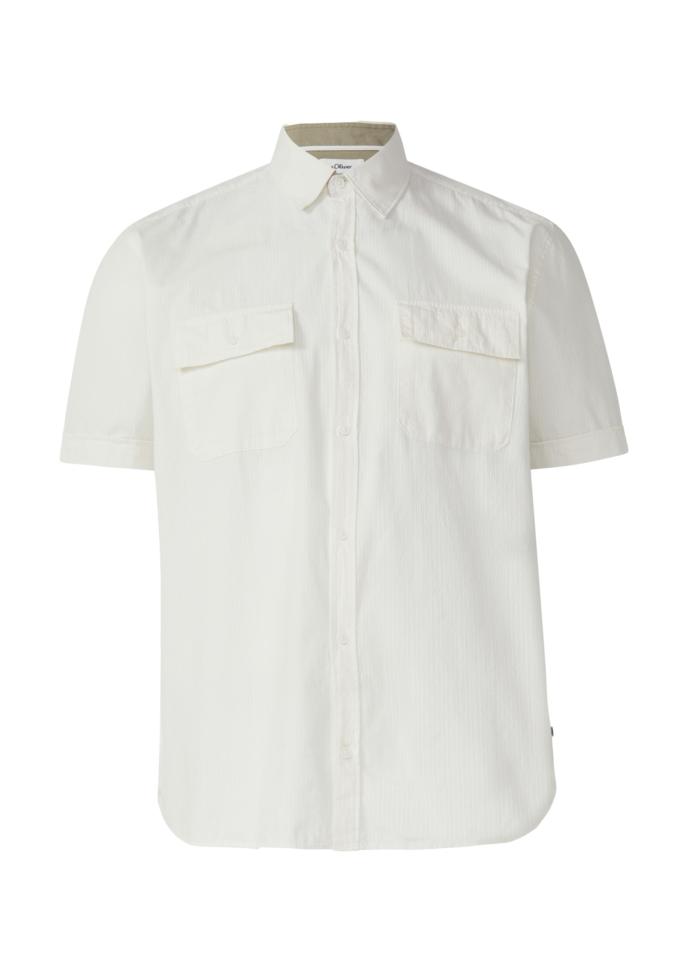 s.Oliver Men Big Sizes Regular Fit Hemd in Weiß: Vorderseite