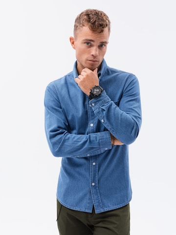 Ombre Slim fit Overhemd 'K568' in Blauw