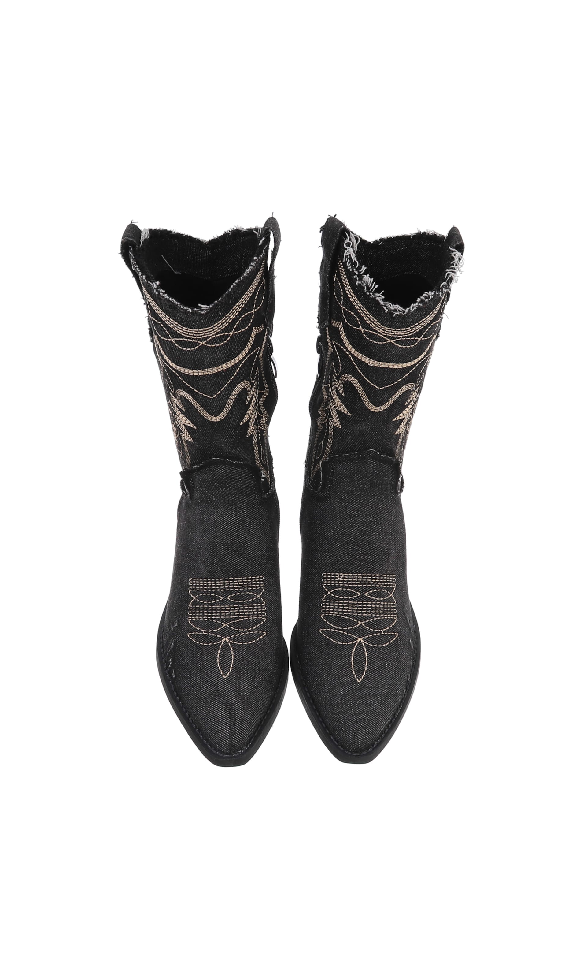 Ital-Design Cowboystiefel in Schwarz