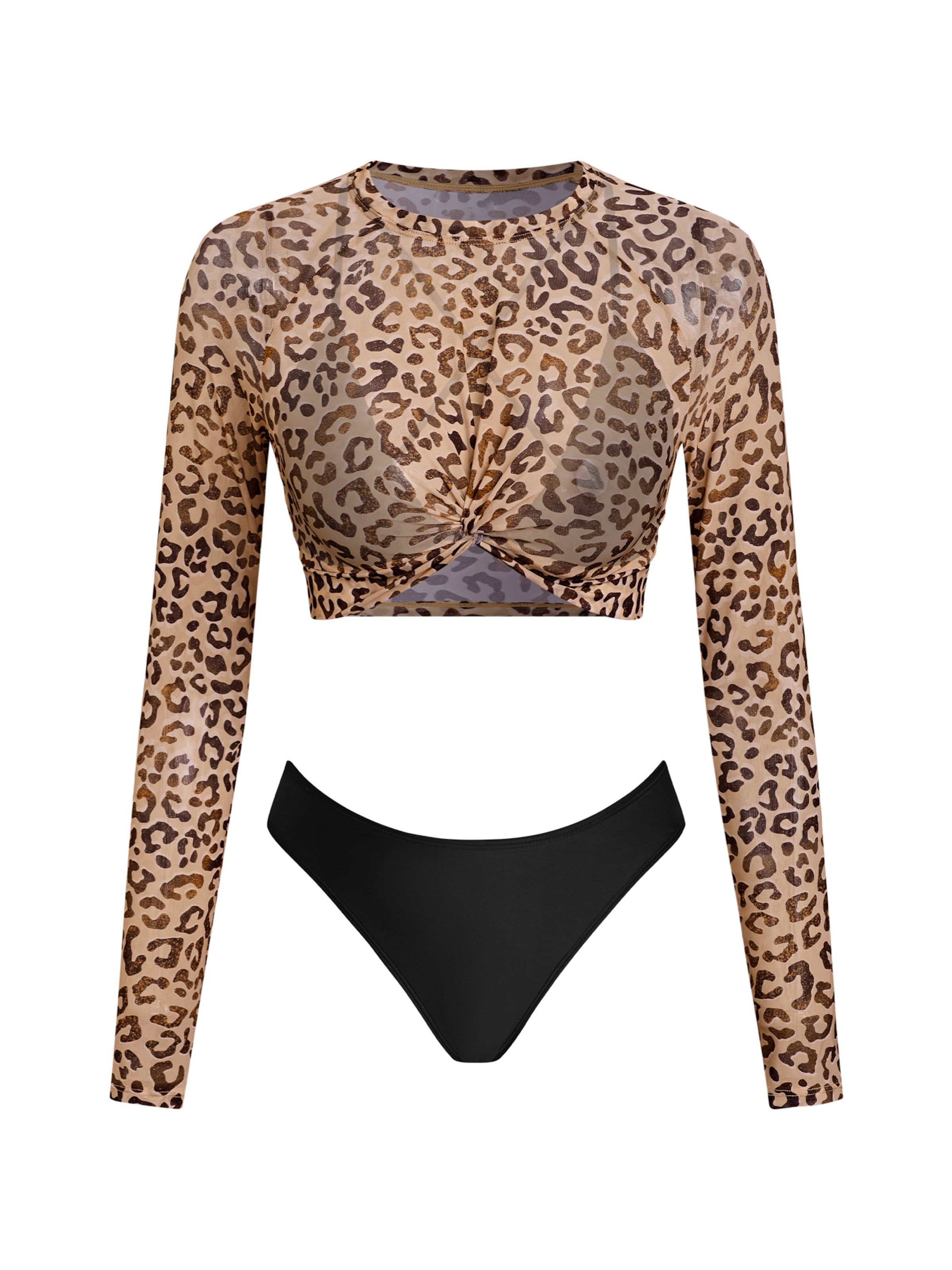 Cupshe Triangel Badeanzug‌‌‌‌ in Schwarz: Vorderseite