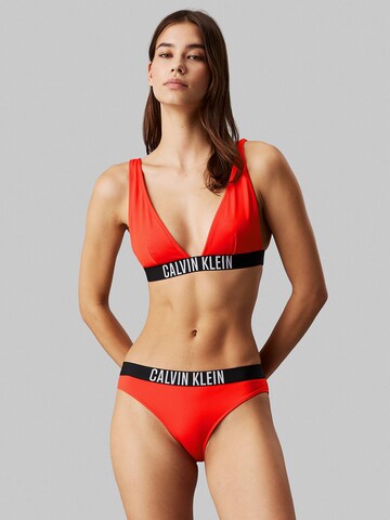 Calvin Klein Swimwear Triangle Bikini top 'Intense Power' in Red: front