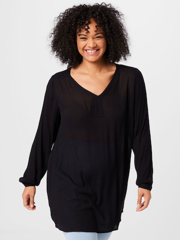 KAFFE CURVE Tunic 'Ami' in Black: front