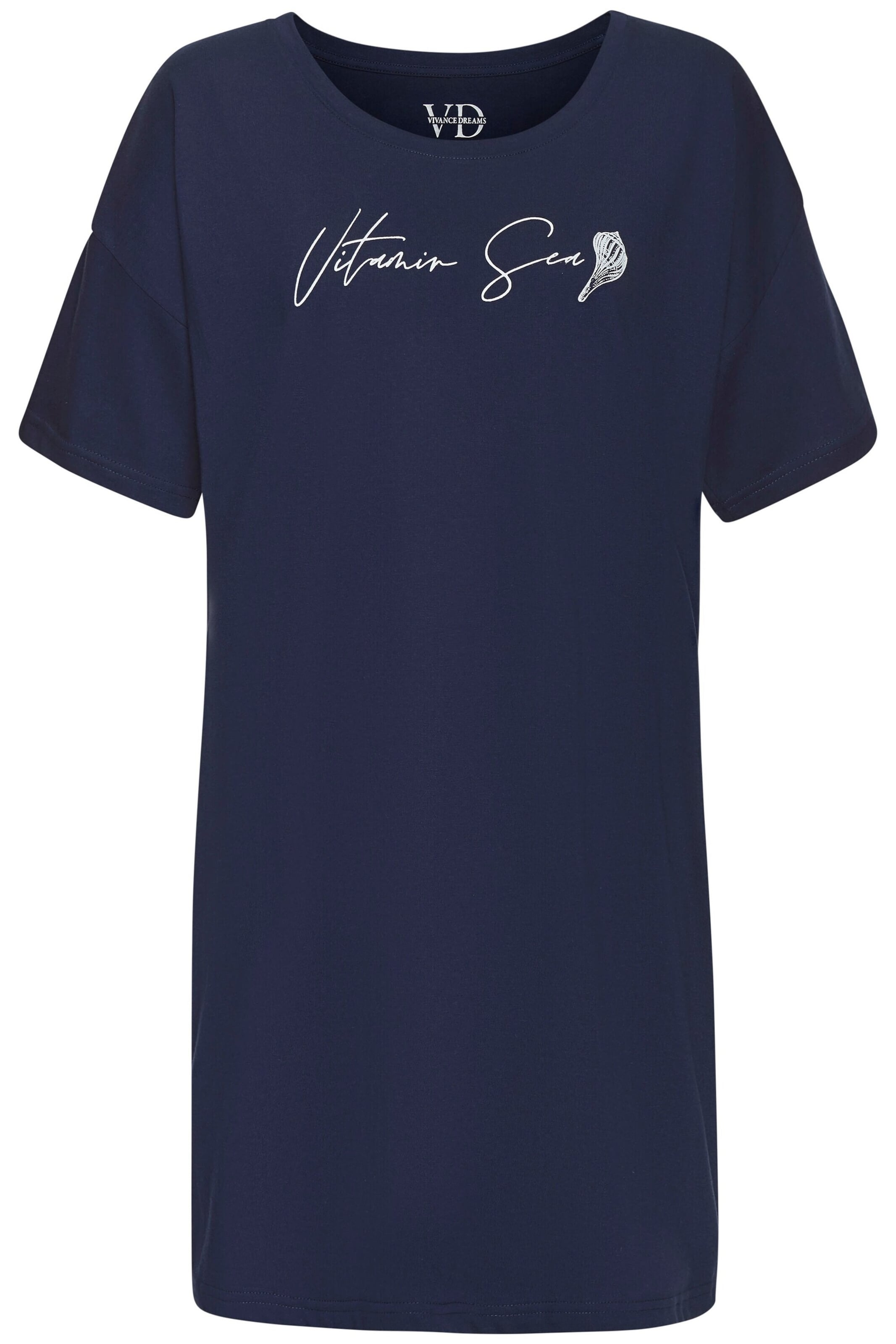 VIVANCE Μπλουζάκι ύπνου σε μπλε: μπροστά