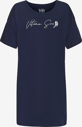 Camicia da notte di VIVANCE in blu: frontale