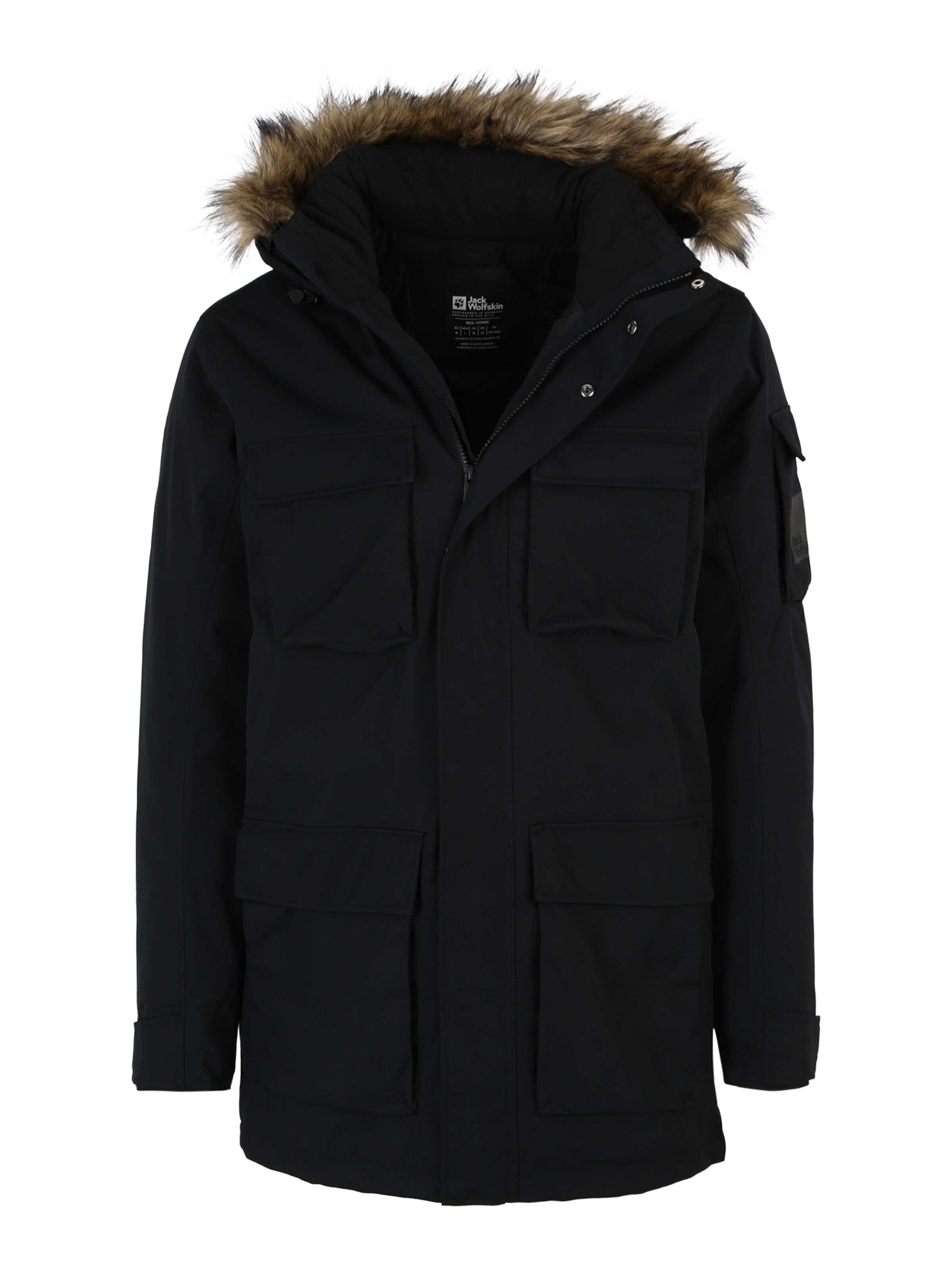 JACK WOLFSKIN Outdoorjacke 'Glacier Canyon' in Schwarz: Vorderseite