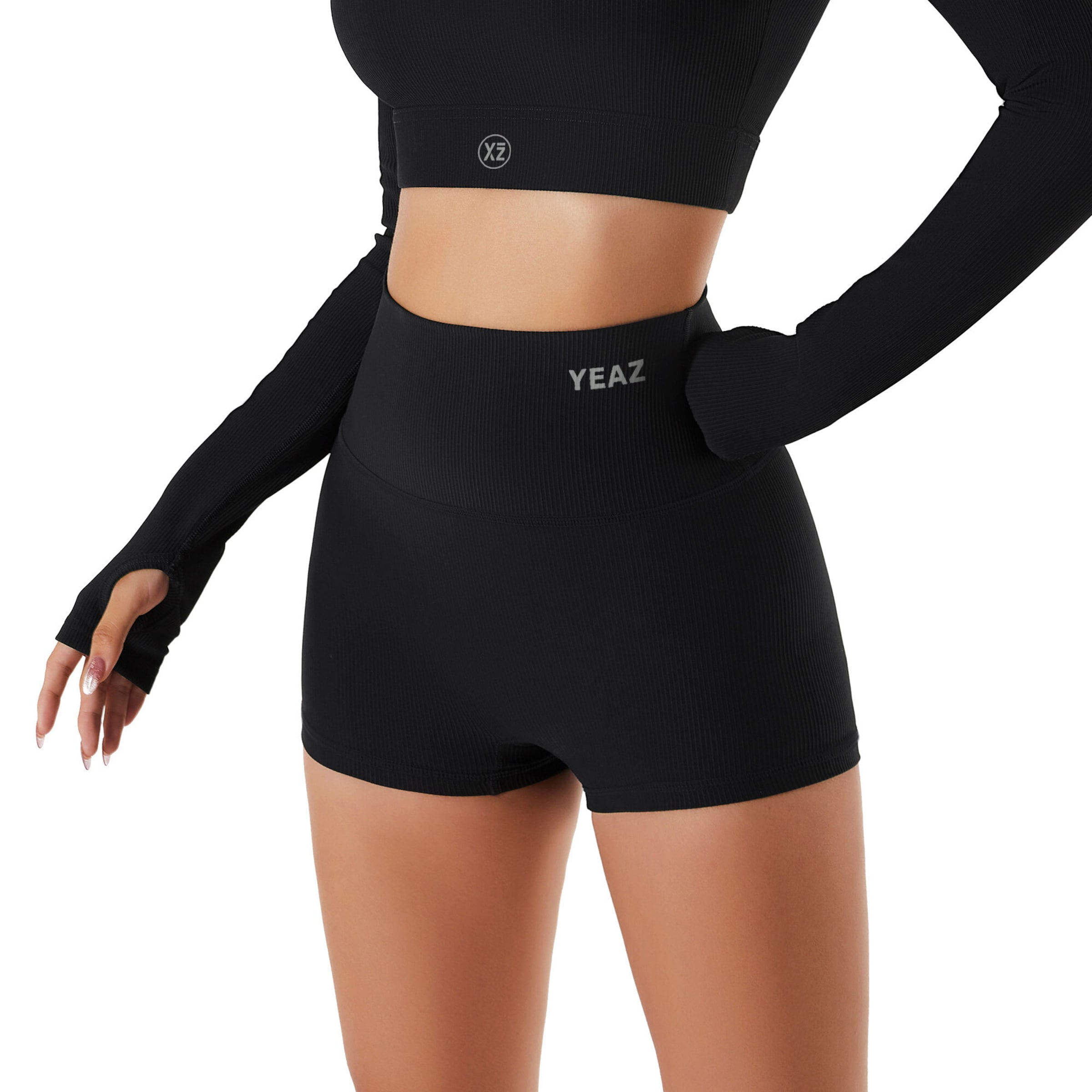 Pantaloni modellanti 'Club Level' di YEAZ in nero