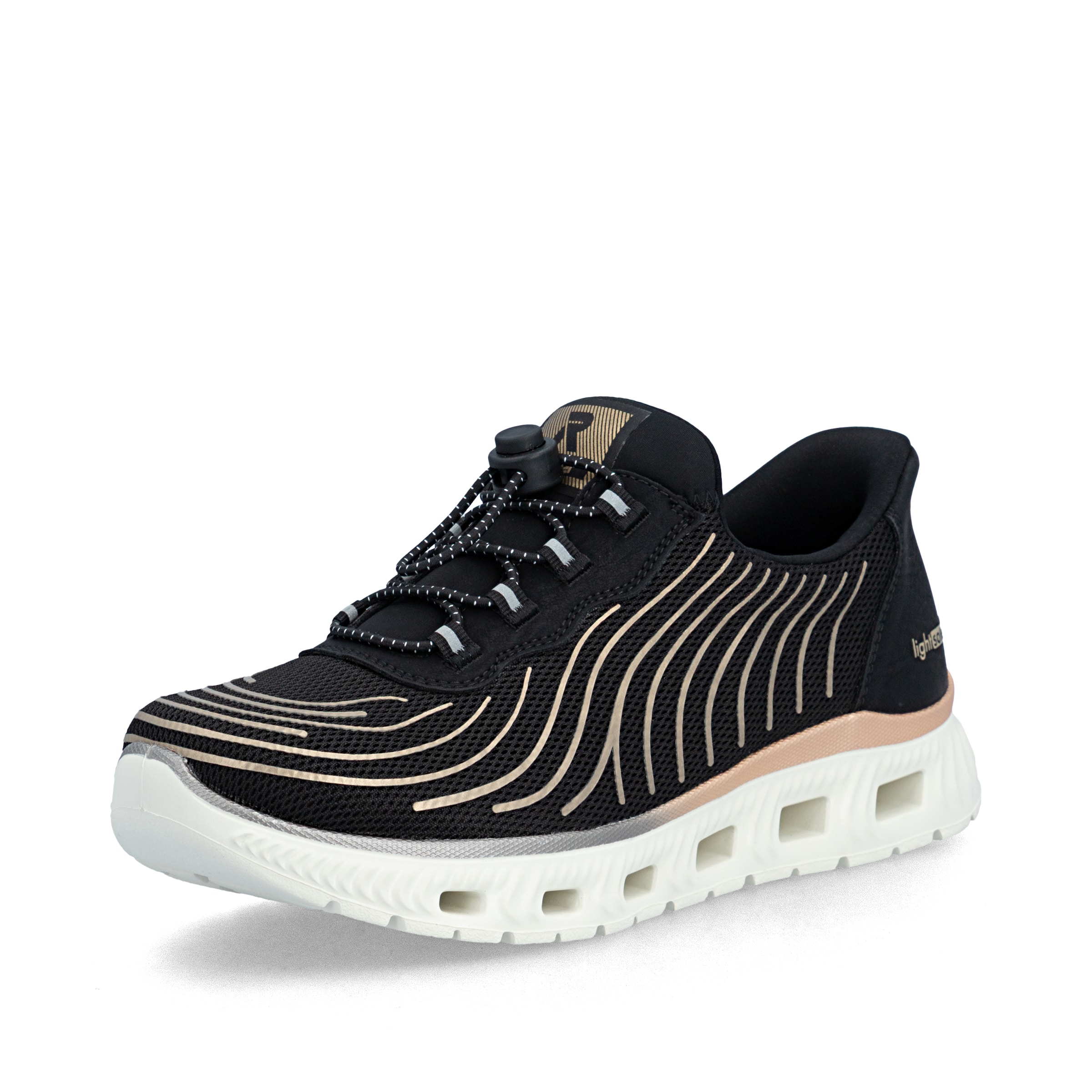 Slip on Rieker en noir : devant