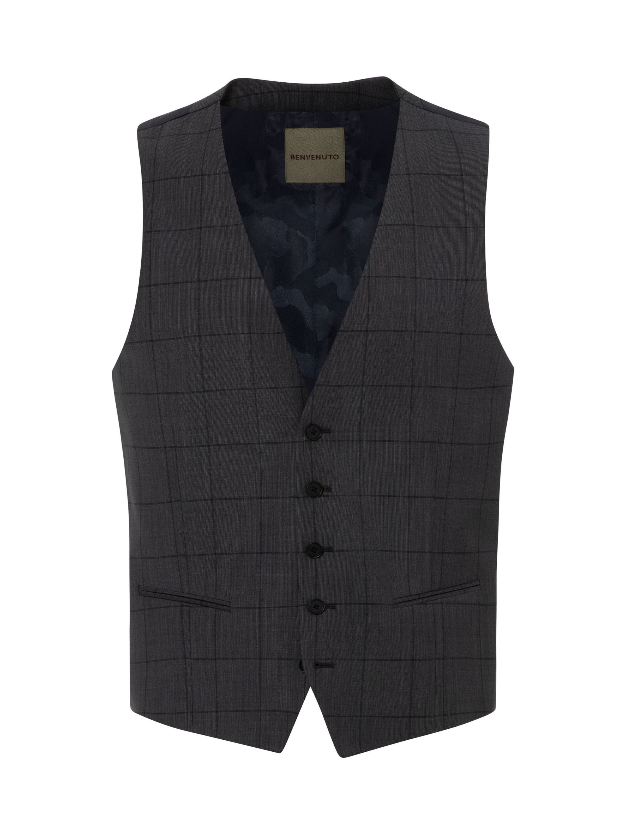 BENVENUTO Anzugweste 'Umberto' in Grau: Vorderseite