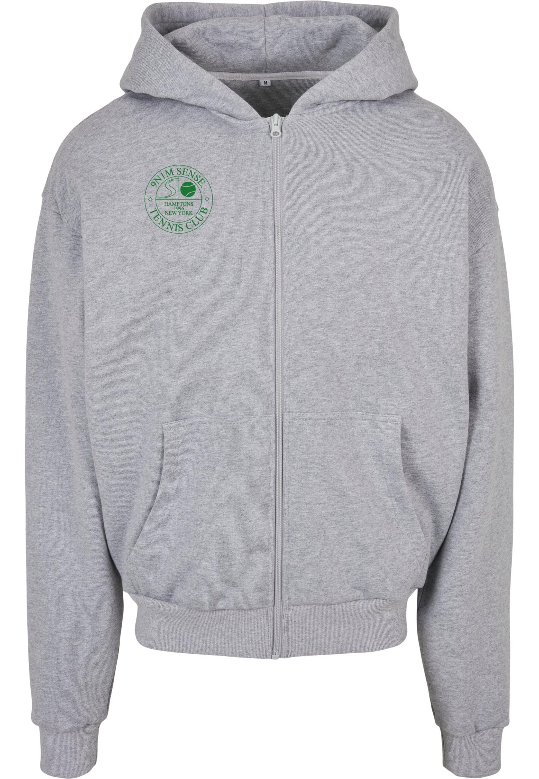 Giacca di felpa 'Tennis Club' di 9N1M SENSE in grigio: frontale