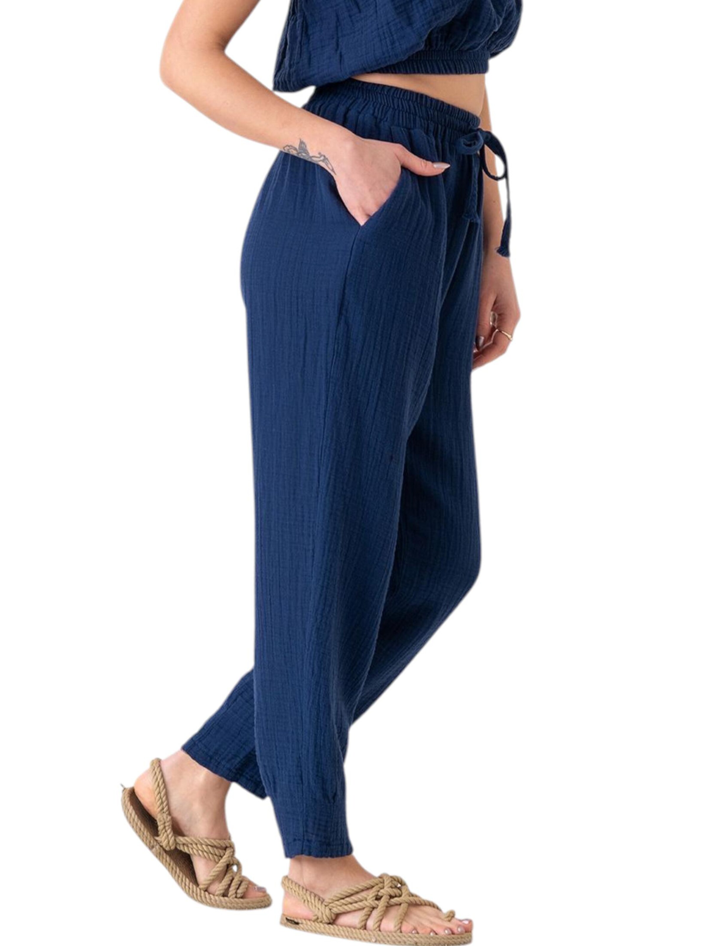 WENOR Wide Leg Bukser 'Eluna' i blå