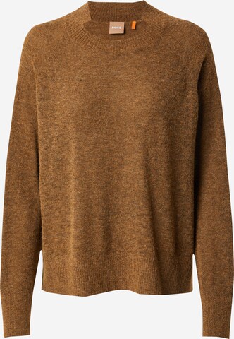 BOSS Sweater 'Frivor' in Brown: front